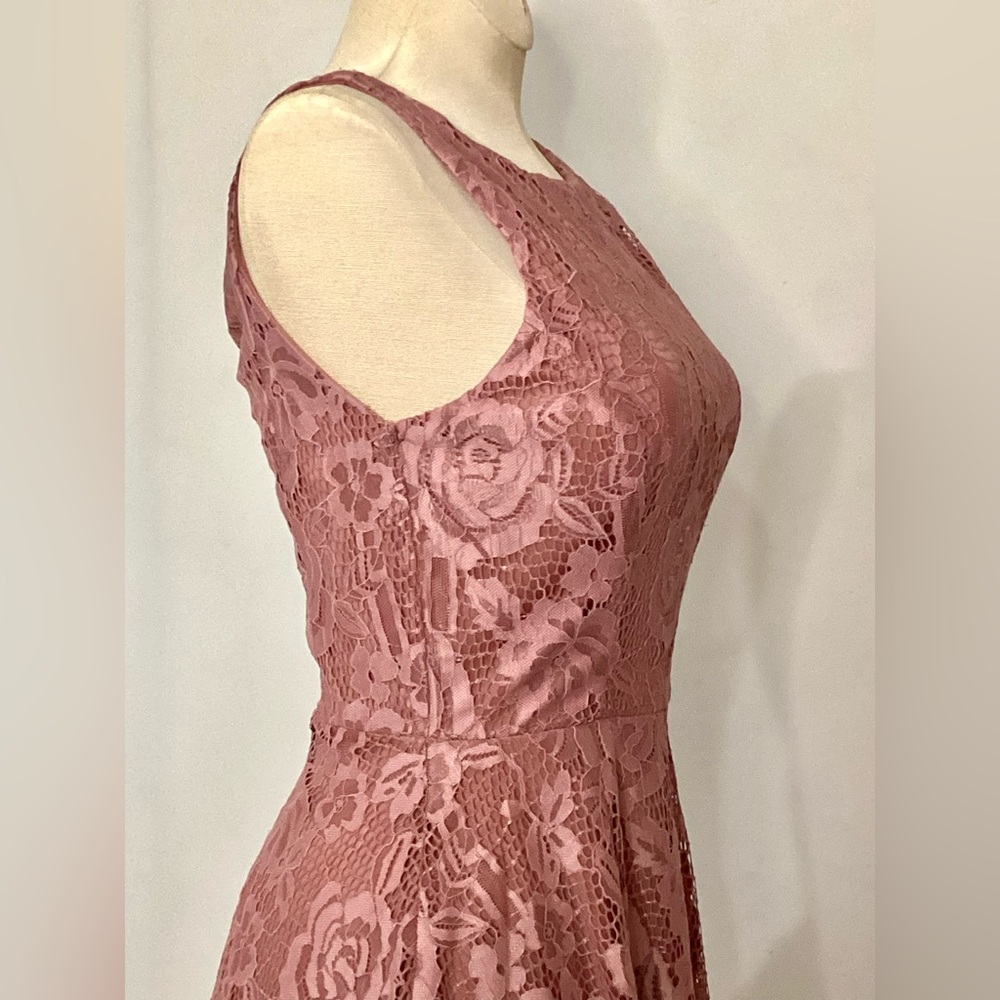 Speechless Floral Lace Midi Dress - Rose Pink Size XS - Picture 5 of 10